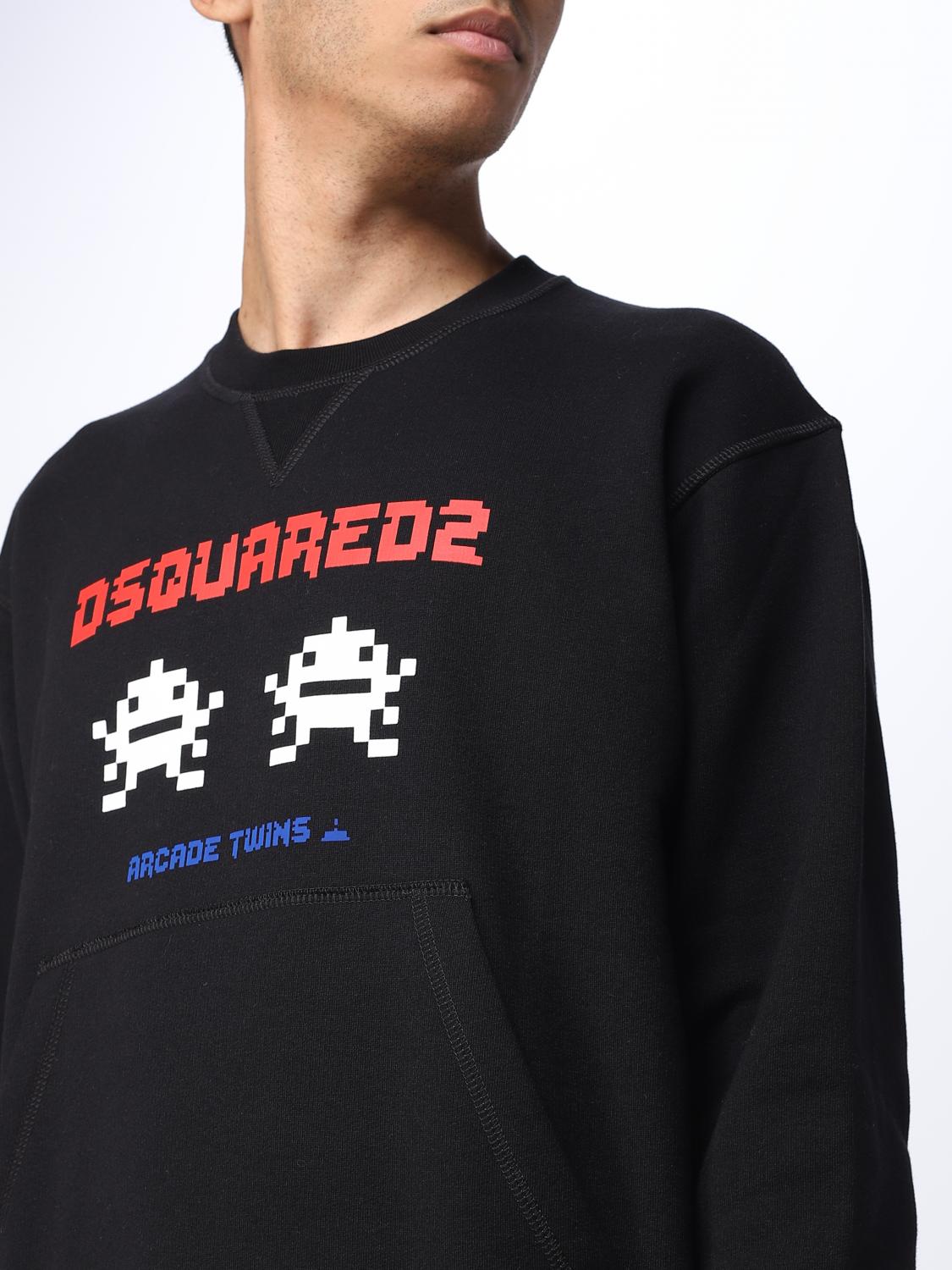 DSQUARED2 SWEATSHIRT: Dsquared2 Arcade Twins cotton sweatshirt, Black - Img 4