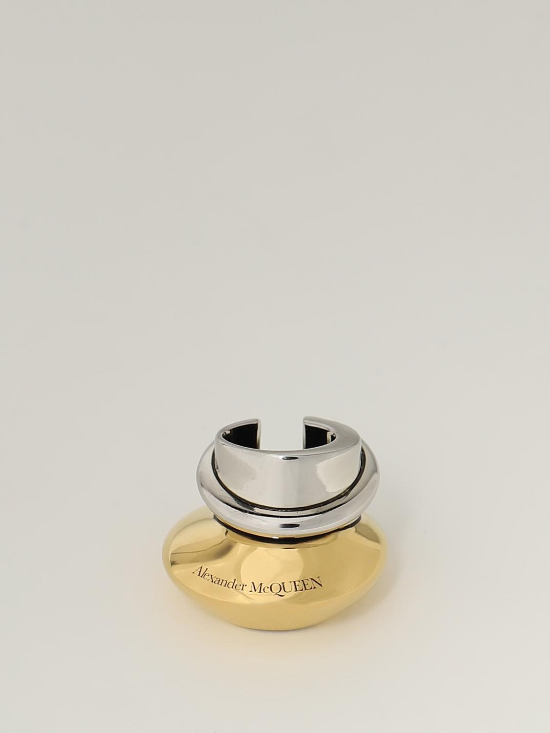 MCQUEEN GIOIELLO: Ear Cuff McQueen in ottone, Silver - Img 1