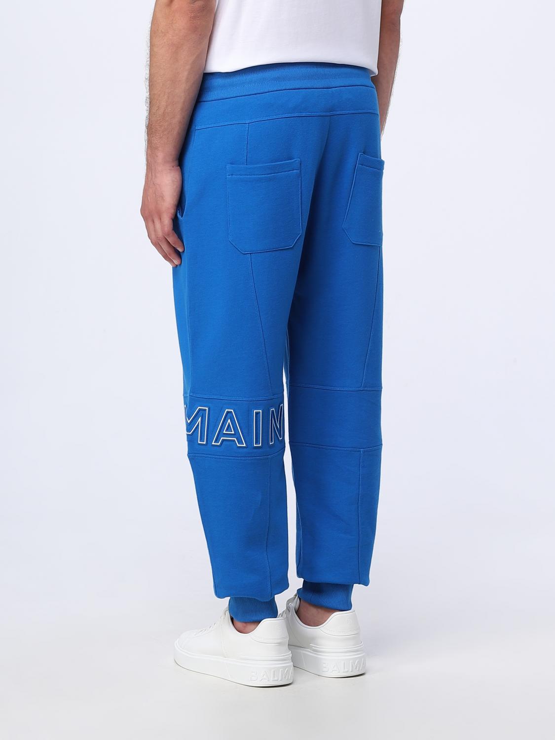 BALMAIN PANTALONI: Pantalone jogger Balmain in cotone, Blue - Img 2