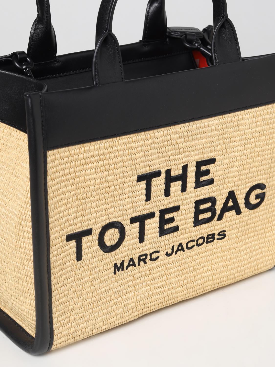 Marc Jacobs The Tote Bag in synthetic raffia and leather - Black
