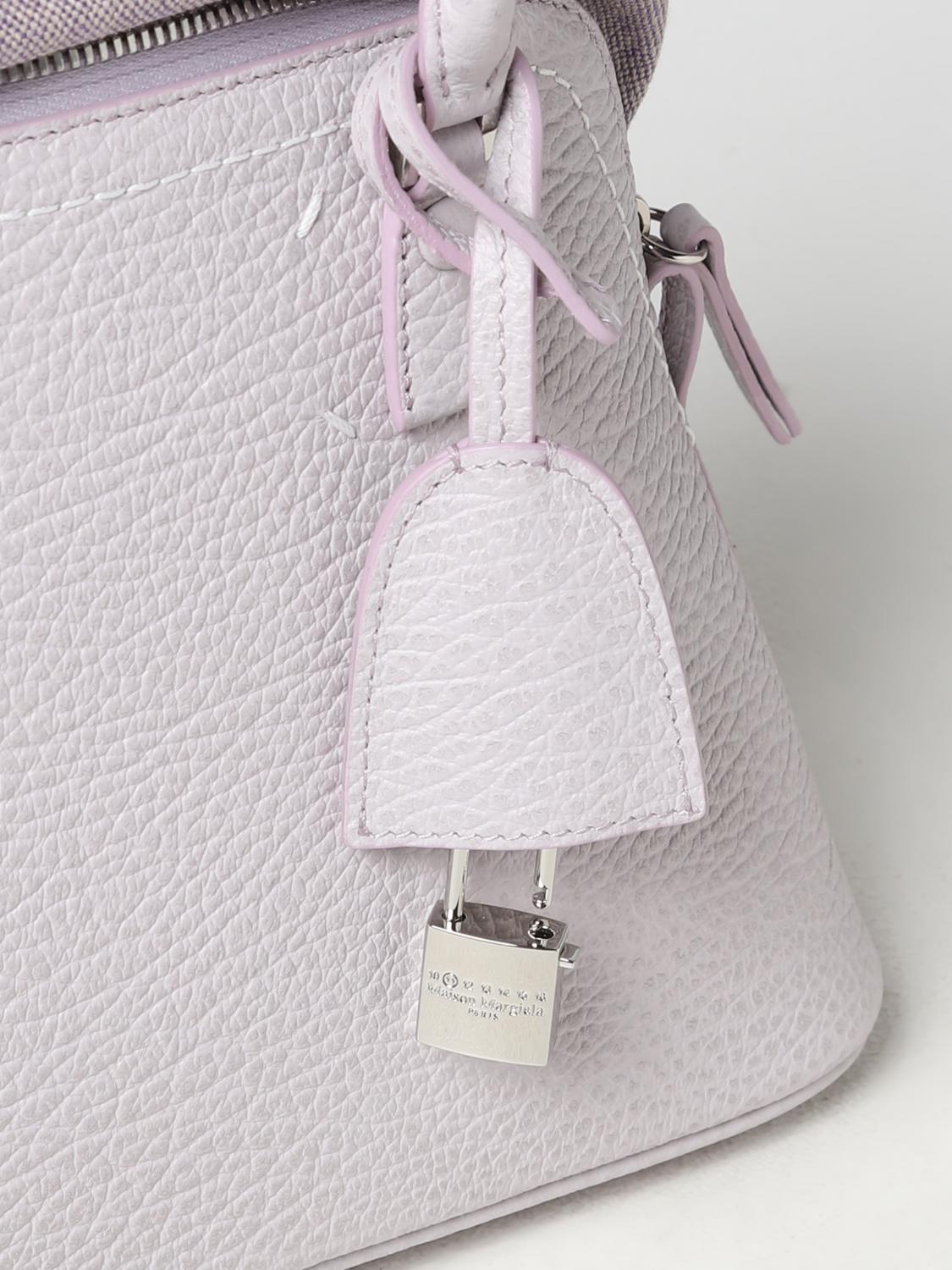 MAISON MARGIELA BORSA A MANO: Borsa 5AC Maison Margiela in pelle, Viola - Img 3