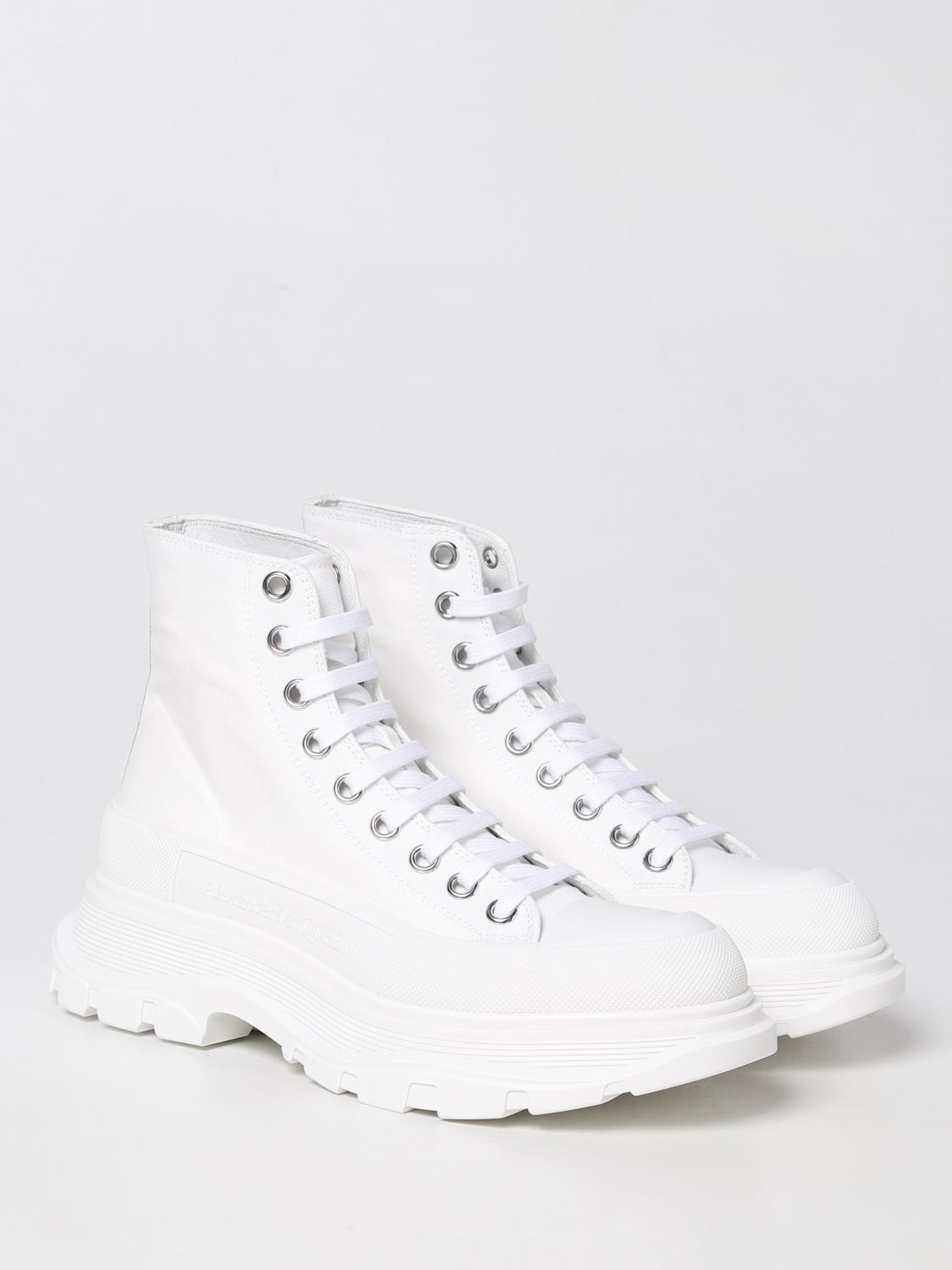MCQUEEN SNEAKERS: McQueen Tread Slick sneakers in canvas, White - Img 2