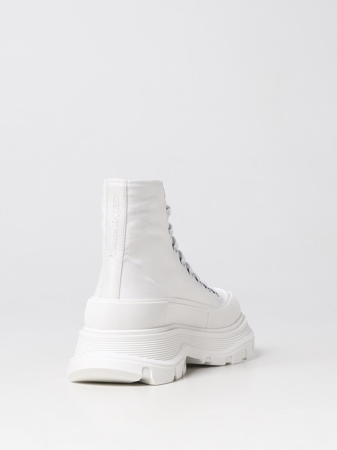 MCQUEEN SNEAKERS: McQueen Tread Slick sneakers in canvas, White - Img 3