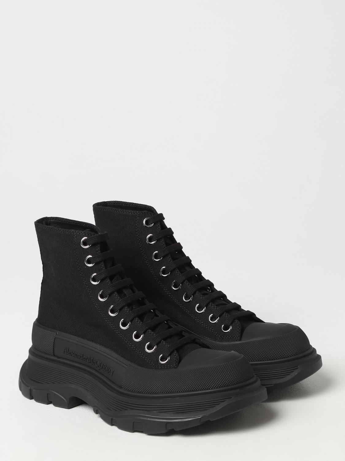 MCQUEEN SNEAKERS: McQueen Tread Slick sneakers in canvas, Black 1 - Img 2
