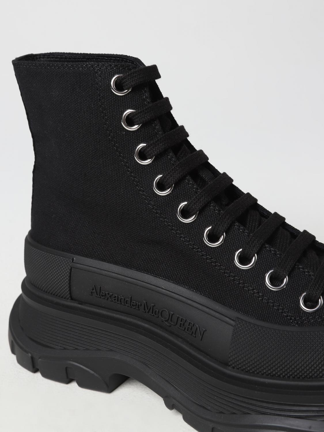 MCQUEEN SNEAKERS: McQueen Tread Slick sneakers in canvas, Black 1 - Img 4