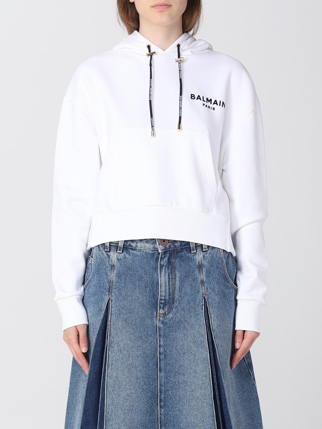 BALMAIN SUDADERA: Sudadera mujer Balmain, Blanco - Img 1