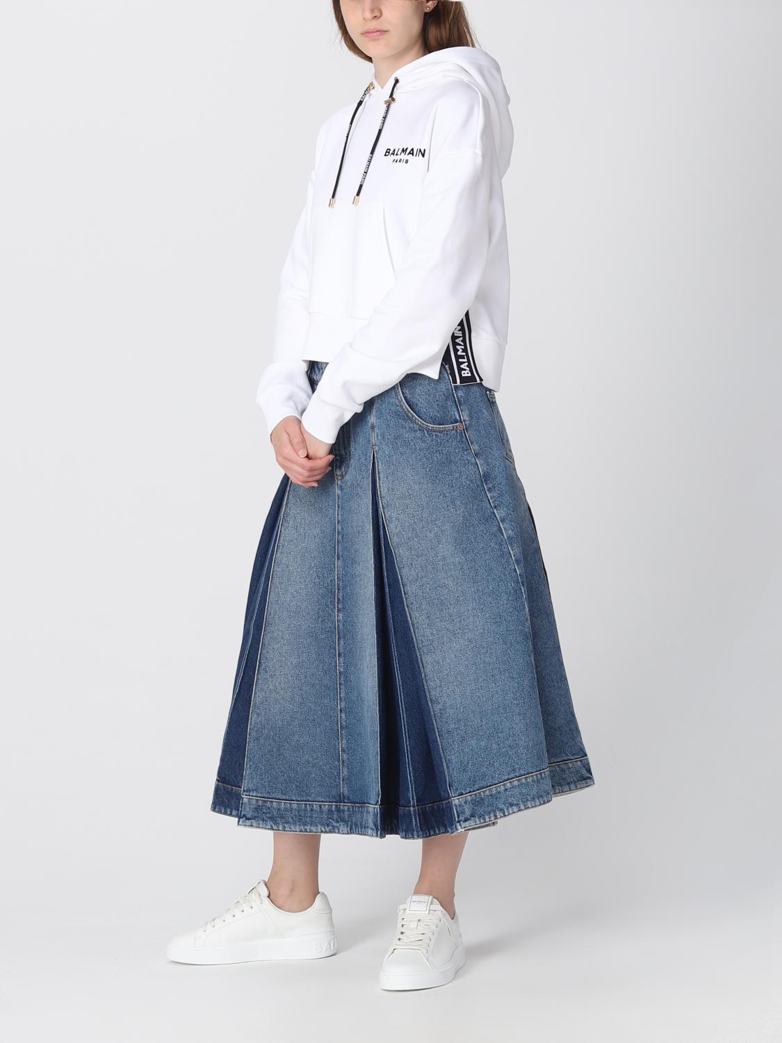 BALMAIN SUDADERA: Sudadera mujer Balmain, Blanco - Img 2