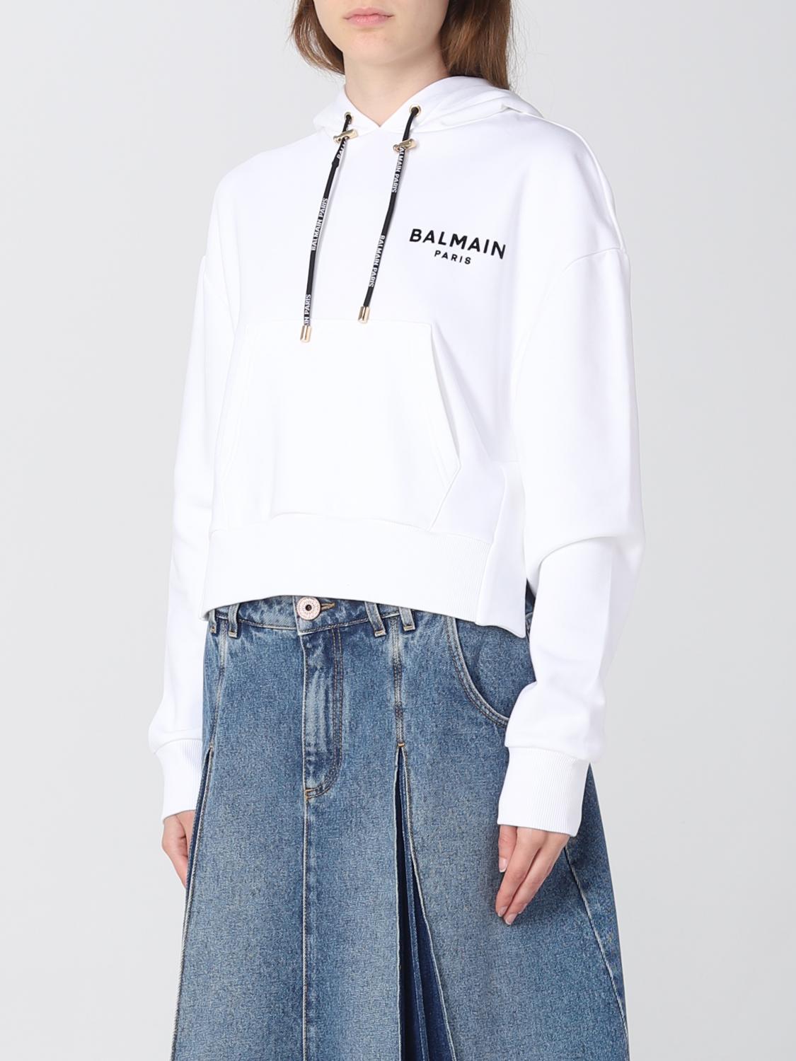 BALMAIN SUDADERA: Sudadera mujer Balmain, Blanco - Img 4