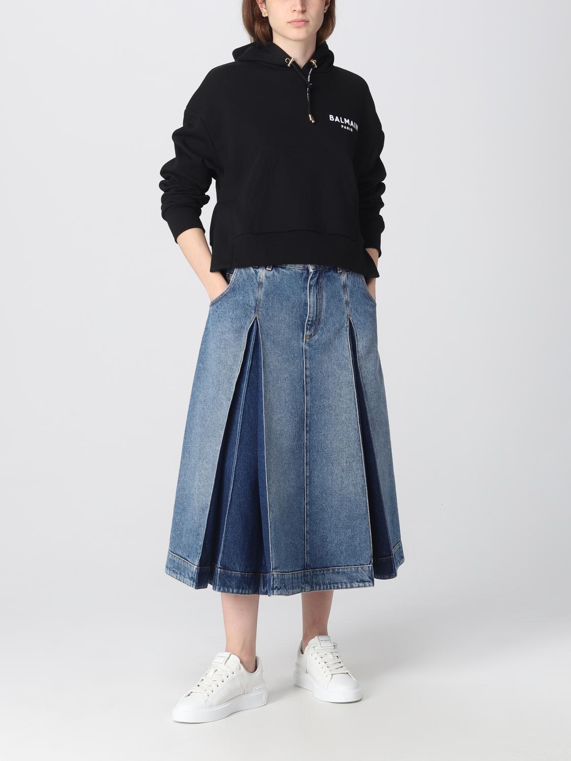 BALMAIN SUDADERA: Sudadera mujer Balmain, Negro - Img 2