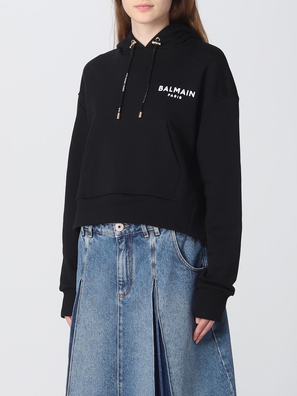 BALMAIN SUDADERA: Sudadera mujer Balmain, Negro - Img 4