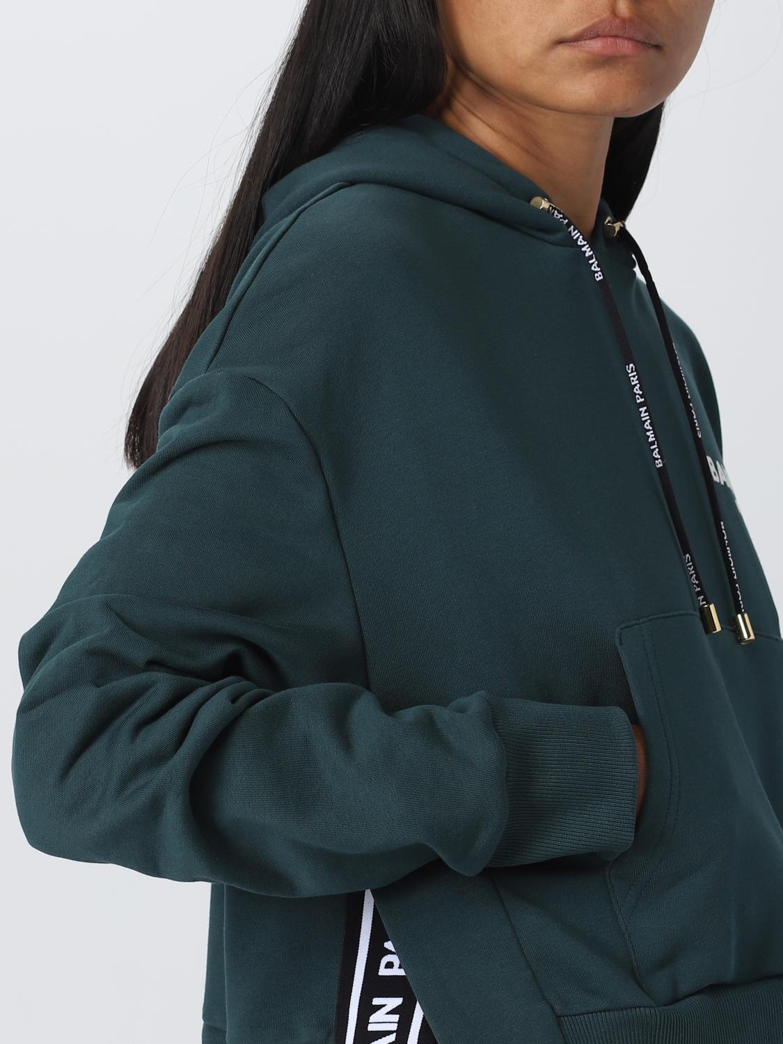 BALMAIN SUDADERA: Sudadera mujer Balmain, Verde - Img 5