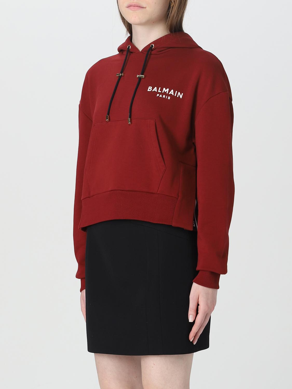 BALMAIN SUDADERA: Sudadera mujer Balmain, Rojo - Img 4