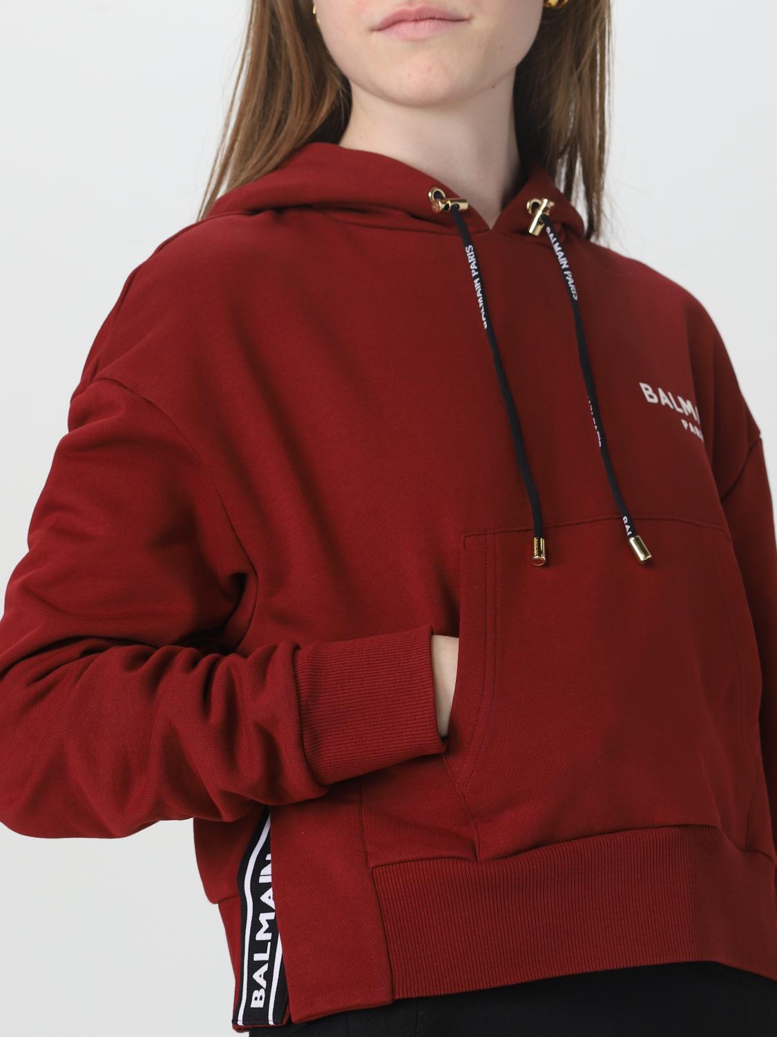 BALMAIN SUDADERA: Sudadera mujer Balmain, Rojo - Img 5