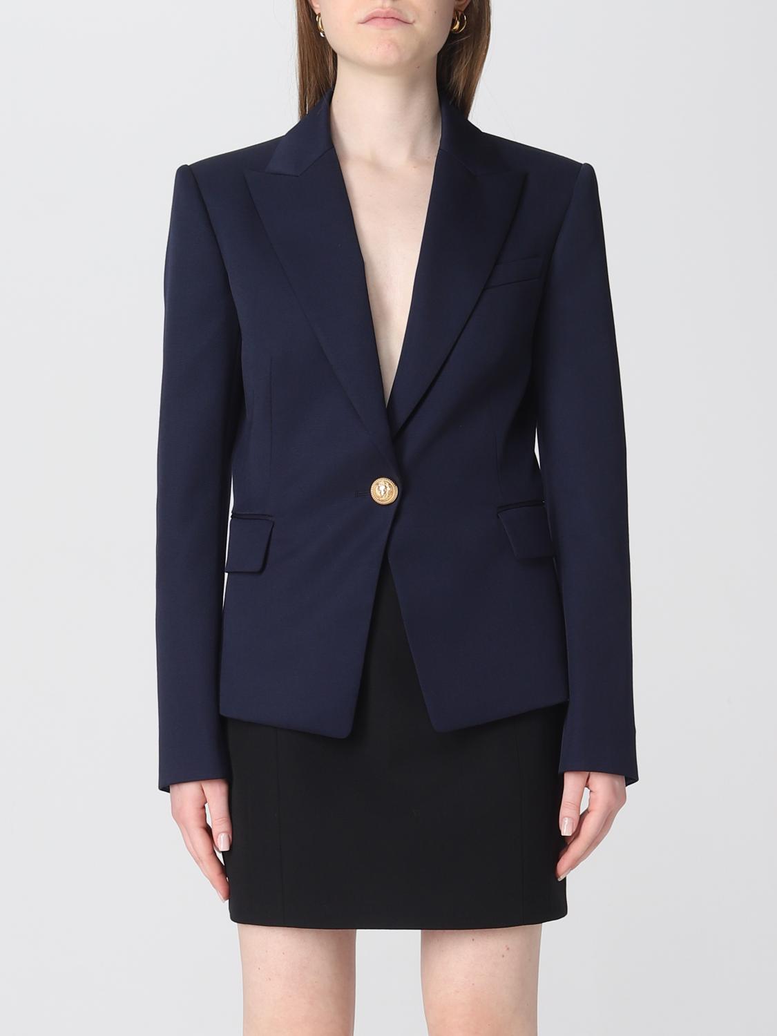 BALMAIN: Jacket woman - Marine | Balmain blazer BF1SE002WB08