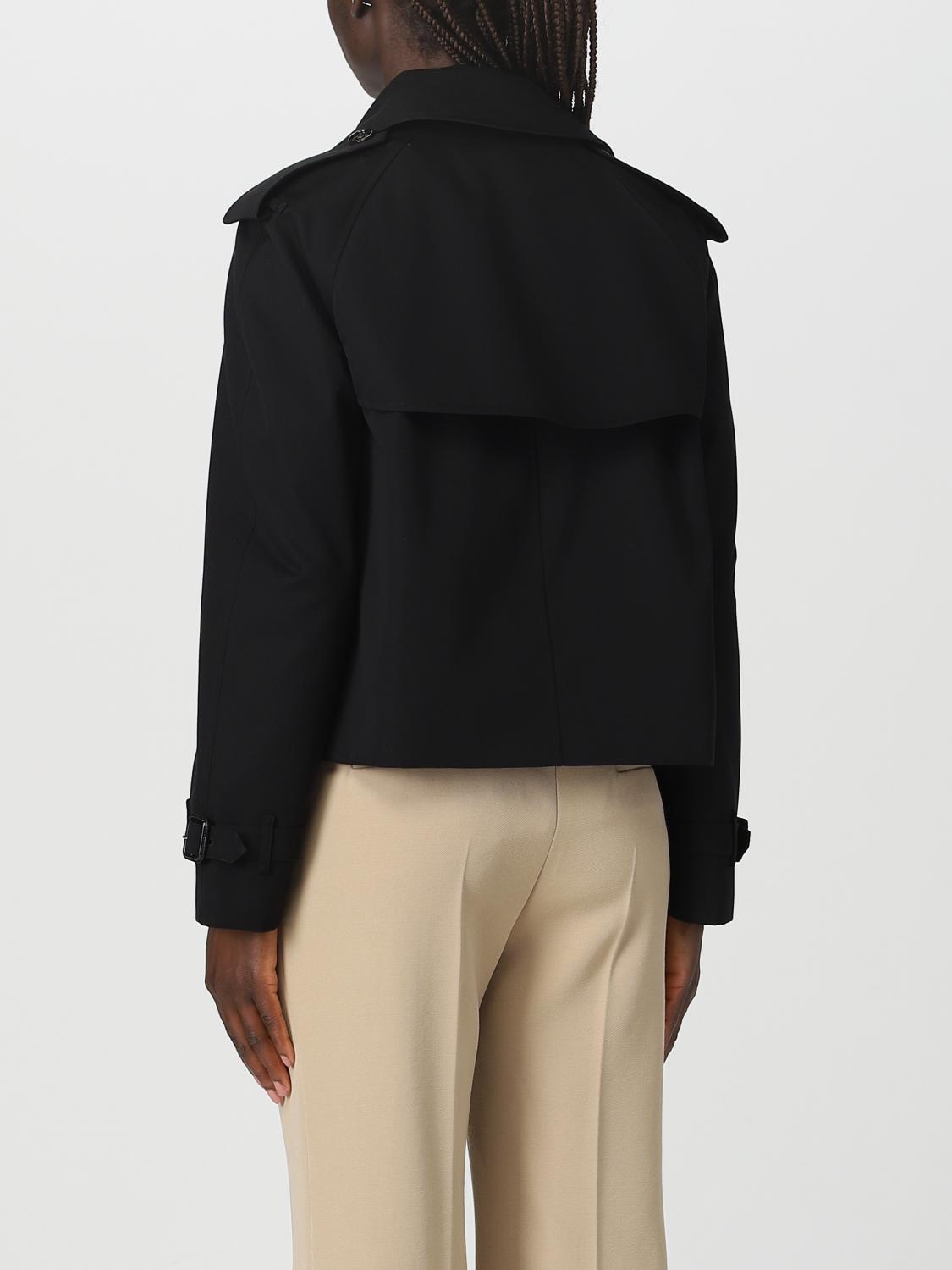 BURBERRY JACKET: Burberry trench coat in cotton, Black - Img 3
