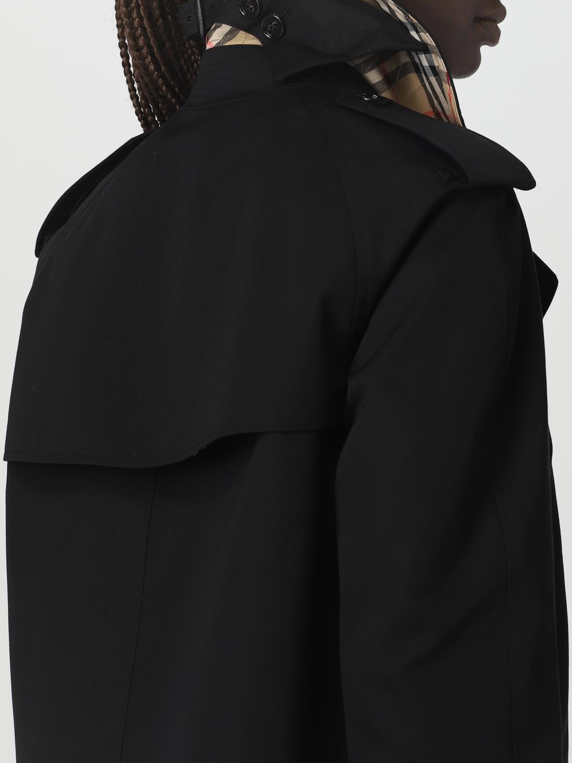 BURBERRY JACKET: Burberry trench coat in cotton, Black - Img 5