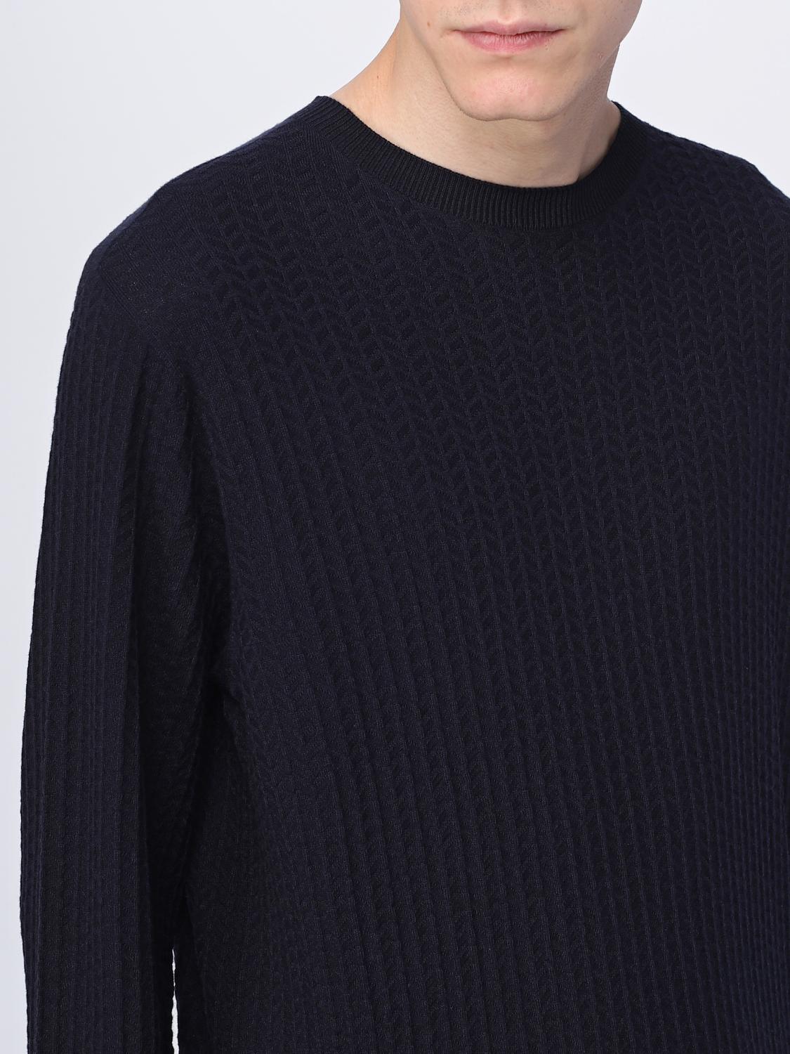 Giorgio Armani sweater in cotton and cashmere - Blue | 6RSMB6SMA6Z
