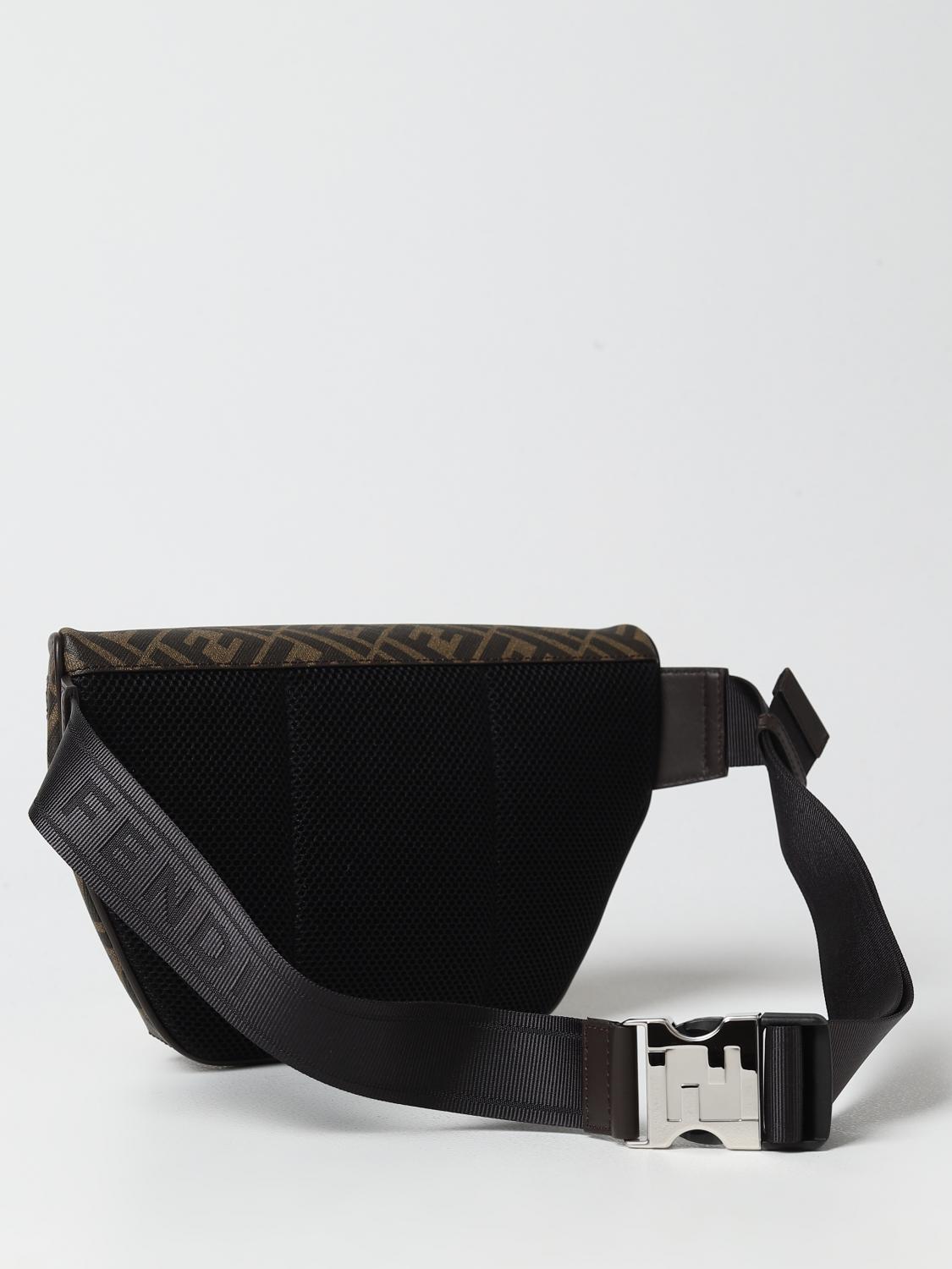 FENDI MARSUPIO: Marsupio Fendi in tessuto spalmato e mesh, Marrone - Img 2