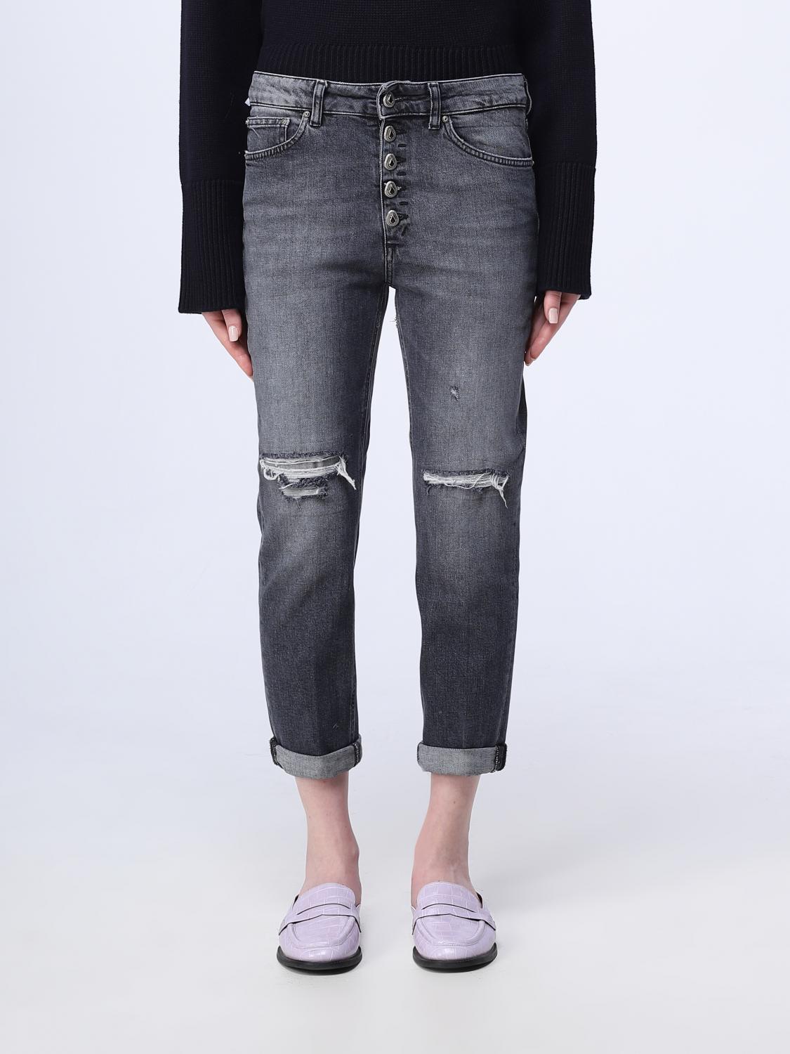 DONDUP PANTALONI: Jeans Dondup in denim stretch, Nero - Img 1