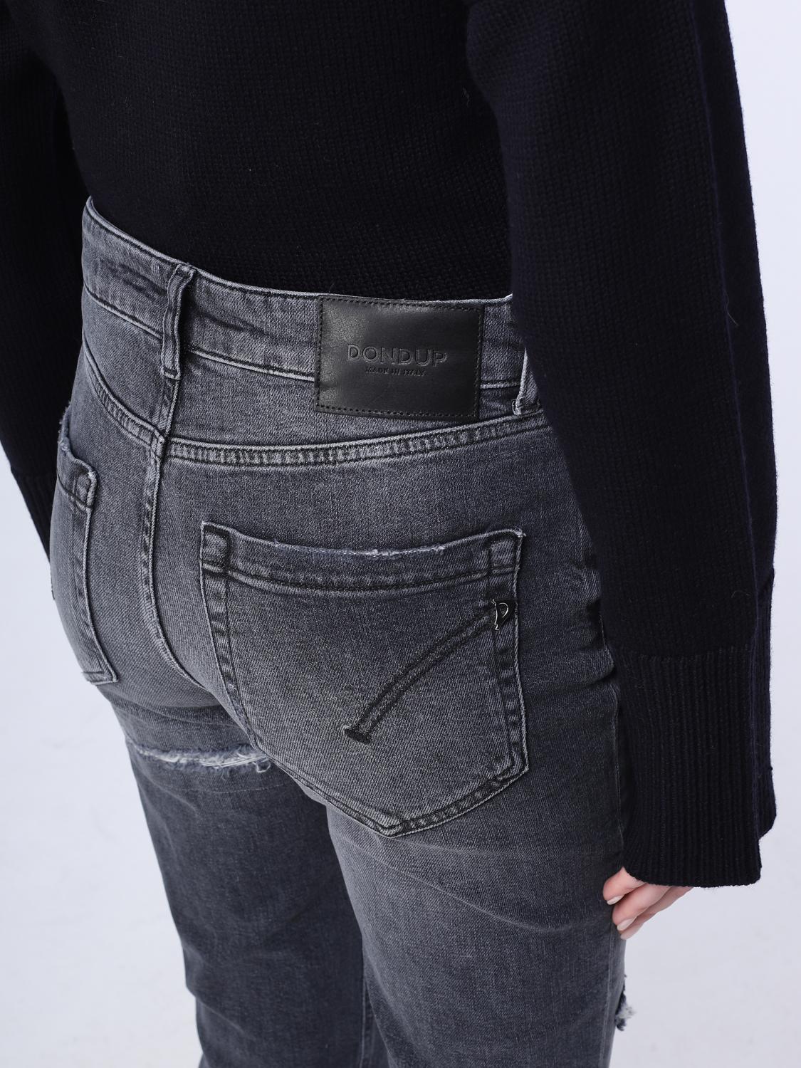 DONDUP PANTALONI: Jeans Dondup in denim stretch, Nero - Img 3