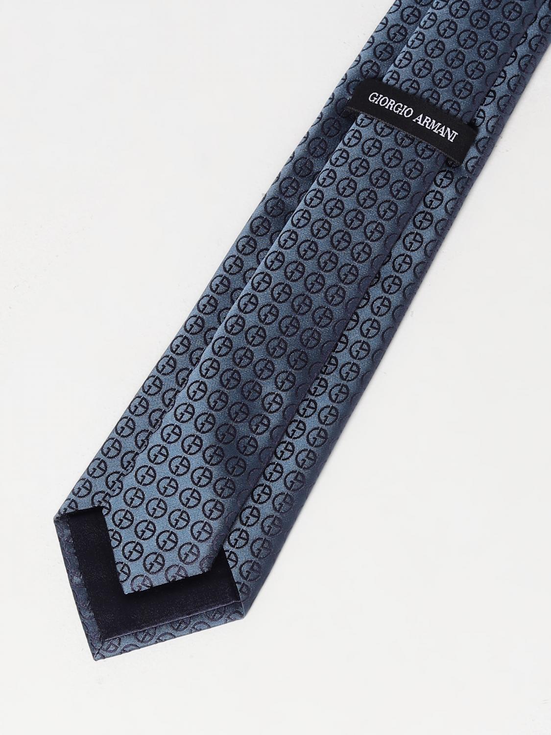 GIORGIO ARMANI CRAVATTA: Cravatta Giorgio Armani in seta con monogram jacquard, Blue - Img 2
