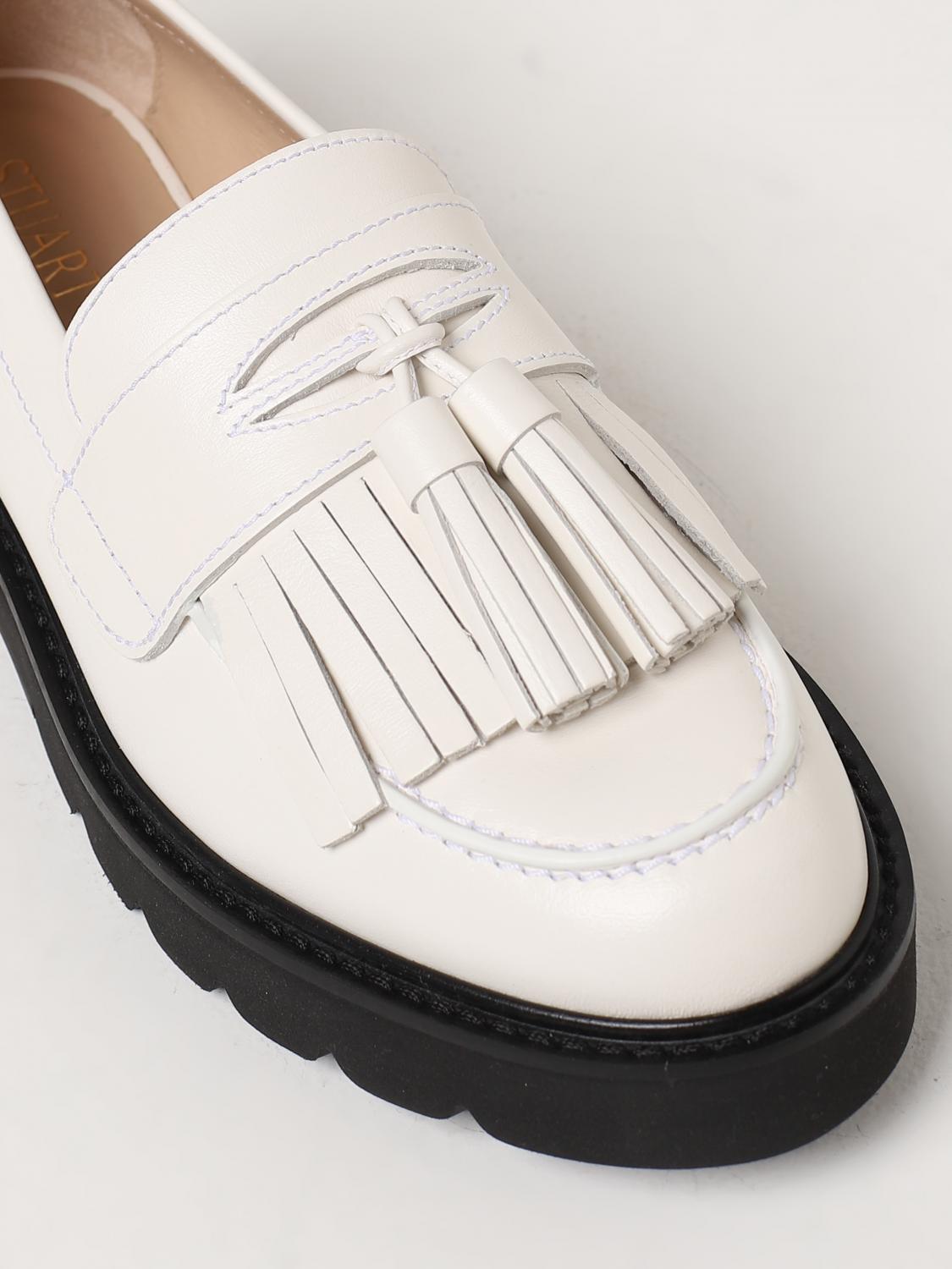 STUART WEITZMAN MOCASSIN: Bottes femme Stuart Weitzman, Crème - Img 4