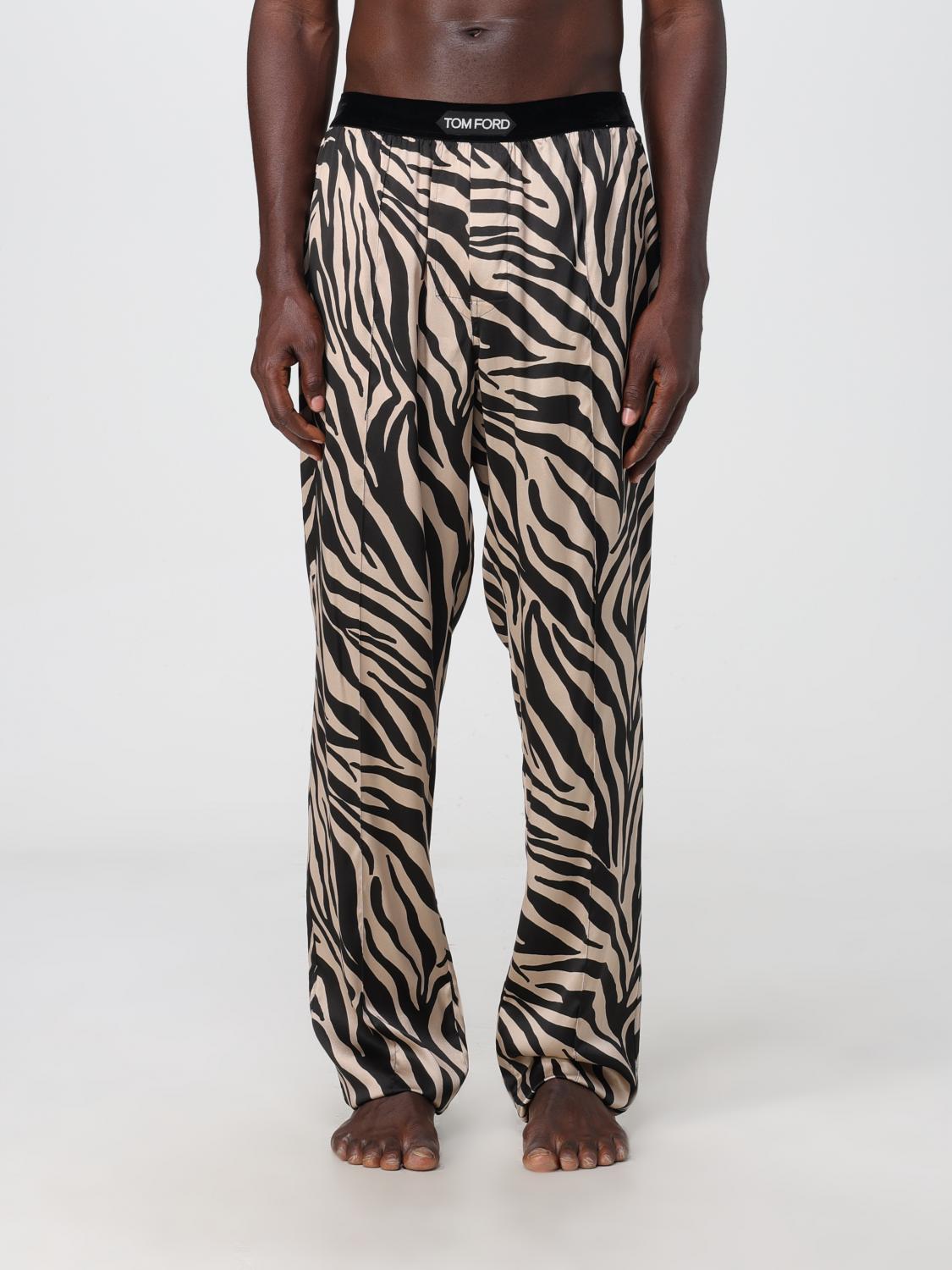 パンツ Tom Ford Pantalone Pajama In Seta TOM FORD: Pantalone pigiama in seta stretch stampa zebra