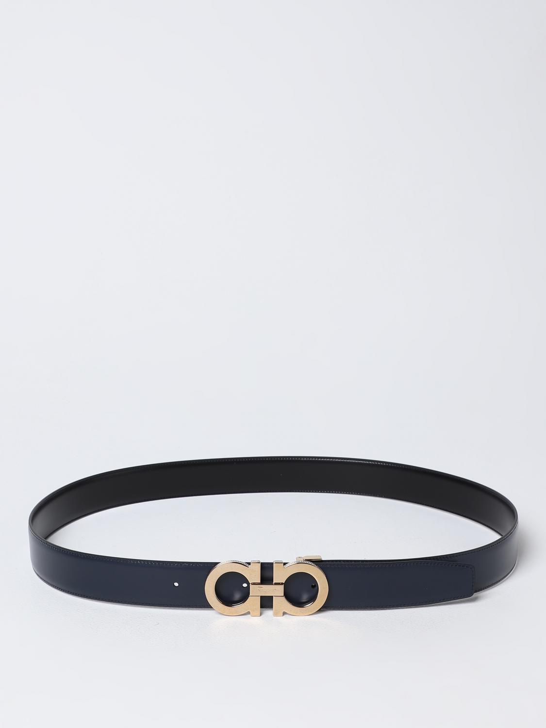FERRAGAMO BELT: Ferragamo Gancini reversible leather belt, Black - Img 2