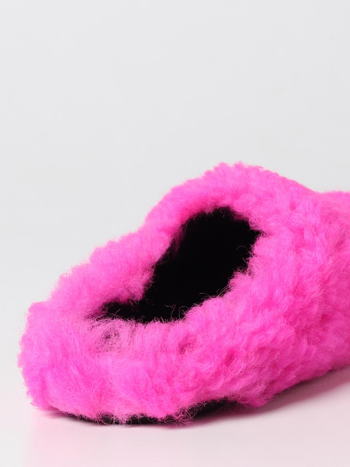 MARNI SANDALI: Sabot Marni in pelliccia arricciata, Rosa - Img 3