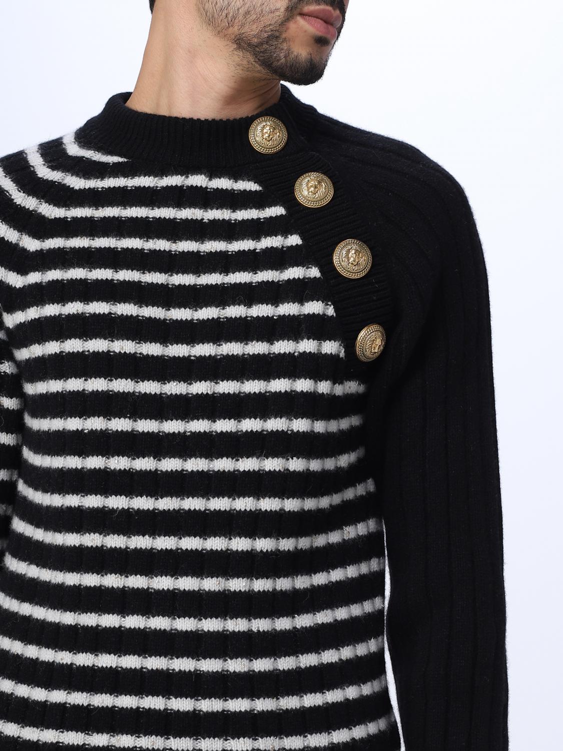BALMAIN JERSEY: Jersey hombre Balmain, Negro - Img 5