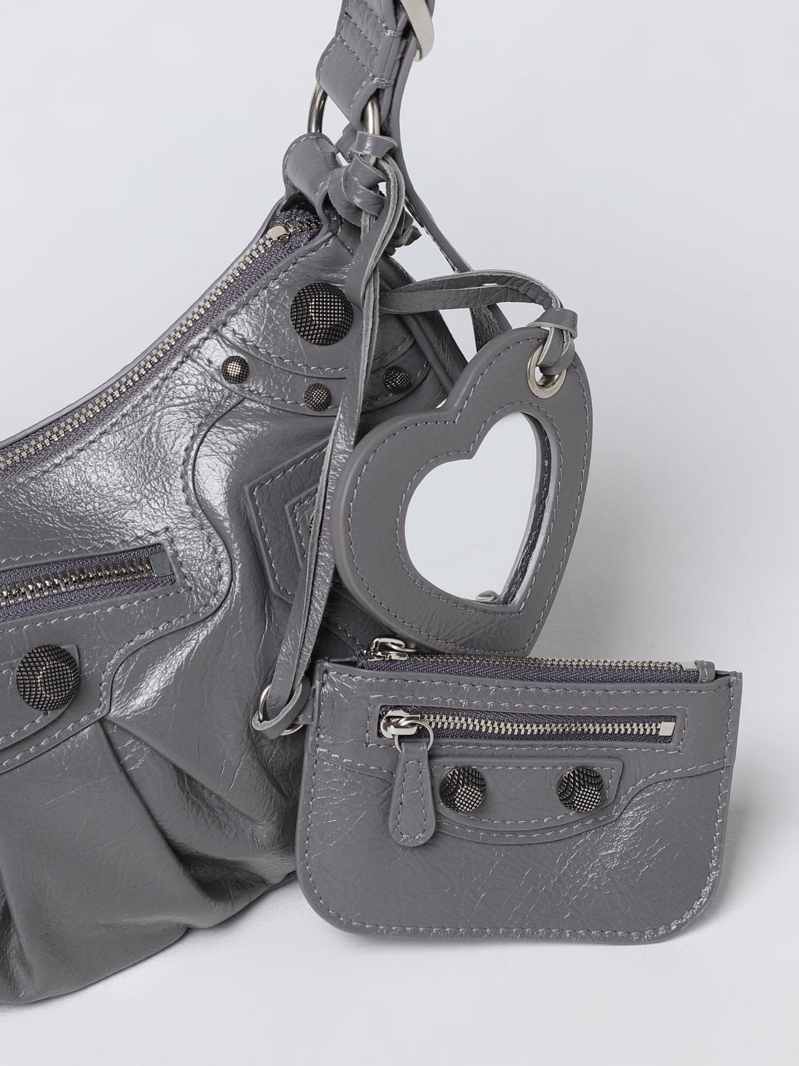 BALENCIAGA グレー ルカゴール　le Cagole S Balenciaga Le Cagole XS leather shoulder bag Balenciaga