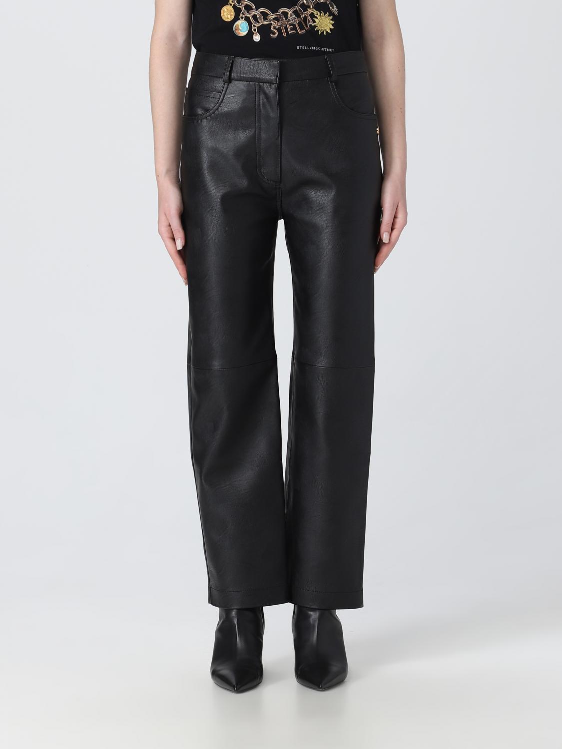 パンツ STELLA MCCARTNEY Women Straight Pants 640097SJB14 1000 black Stella McCartney Wide-Leg Wool Tuxedo Trousers | Neiman Marcus