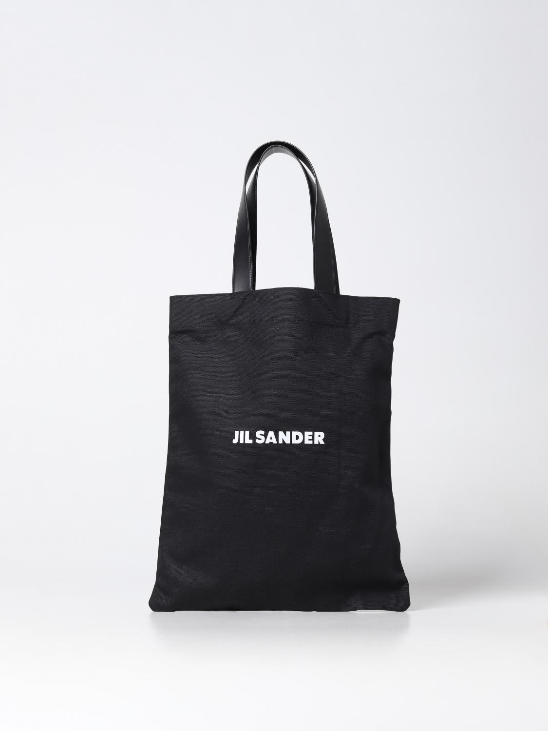 JIL SANDER BORSA A TRACOLLA: Borsa Jil Sander in canvas e pelle , Nero - Img 1