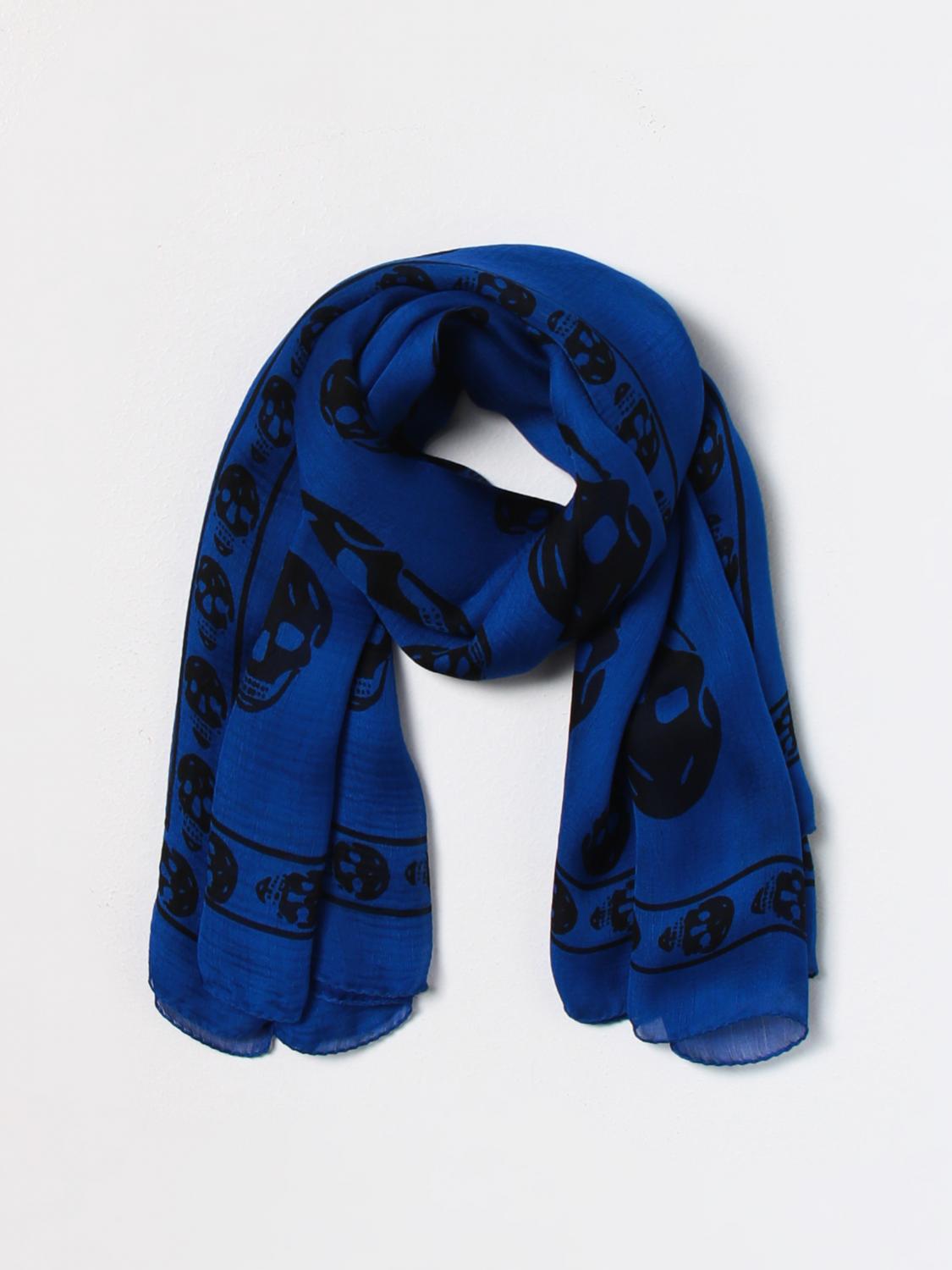 MCQUEEN スカーフ: スカーフ レディース McQueen, ブルー - Img 2
