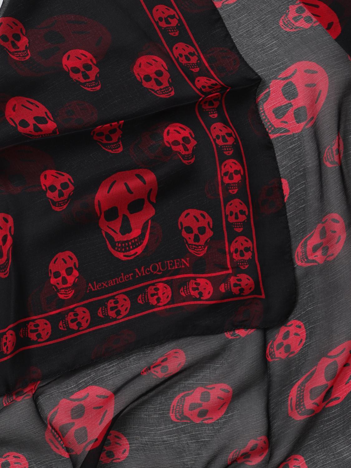 MCQUEEN SCIARPA: Sciarpa Skull McQueen in seta , Nero 1 - Img 3