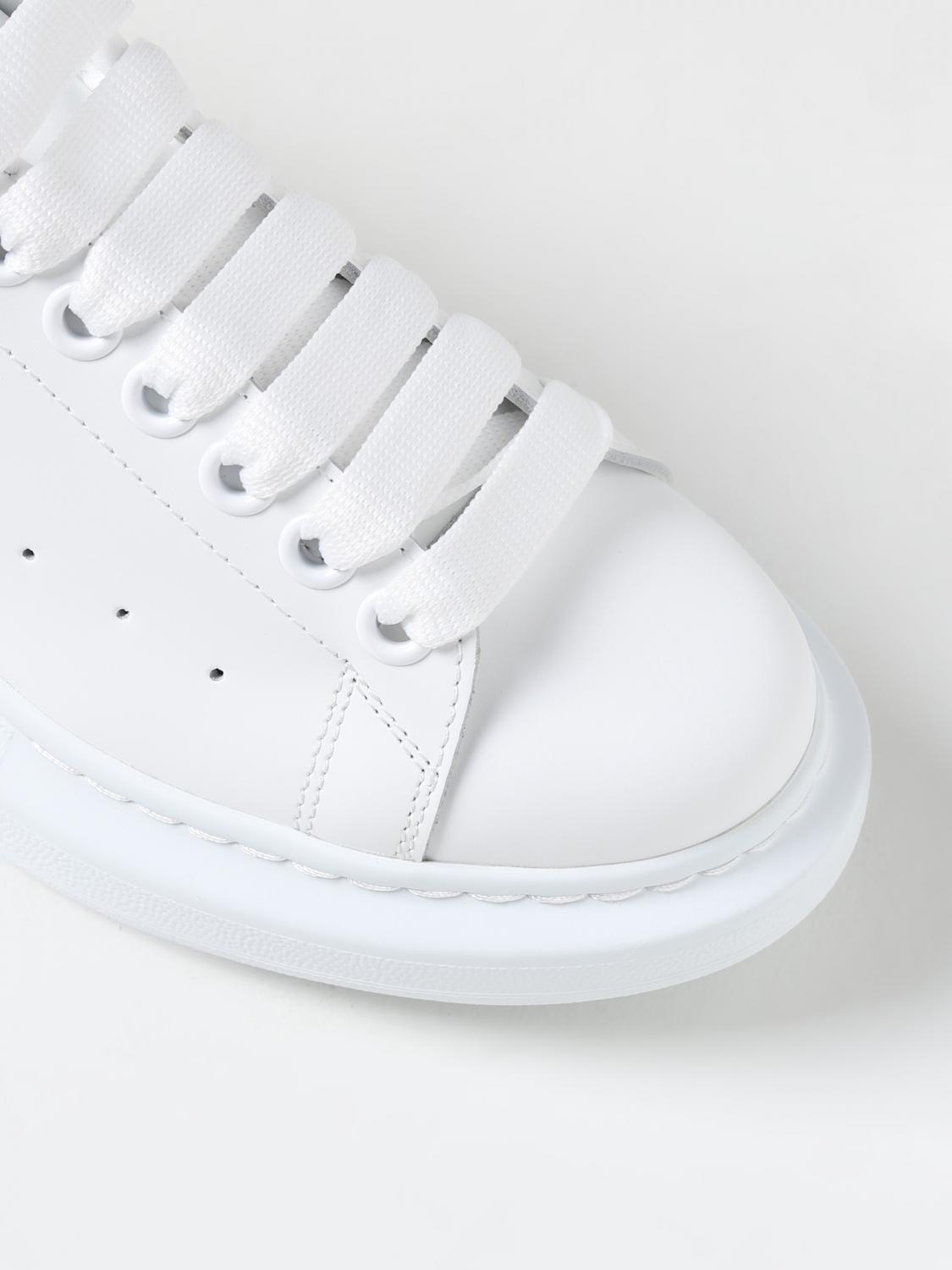 MCQUEEN SNEAKERS: Sneakers Larry McQueen in pelle liscia, Bianco - Img 4