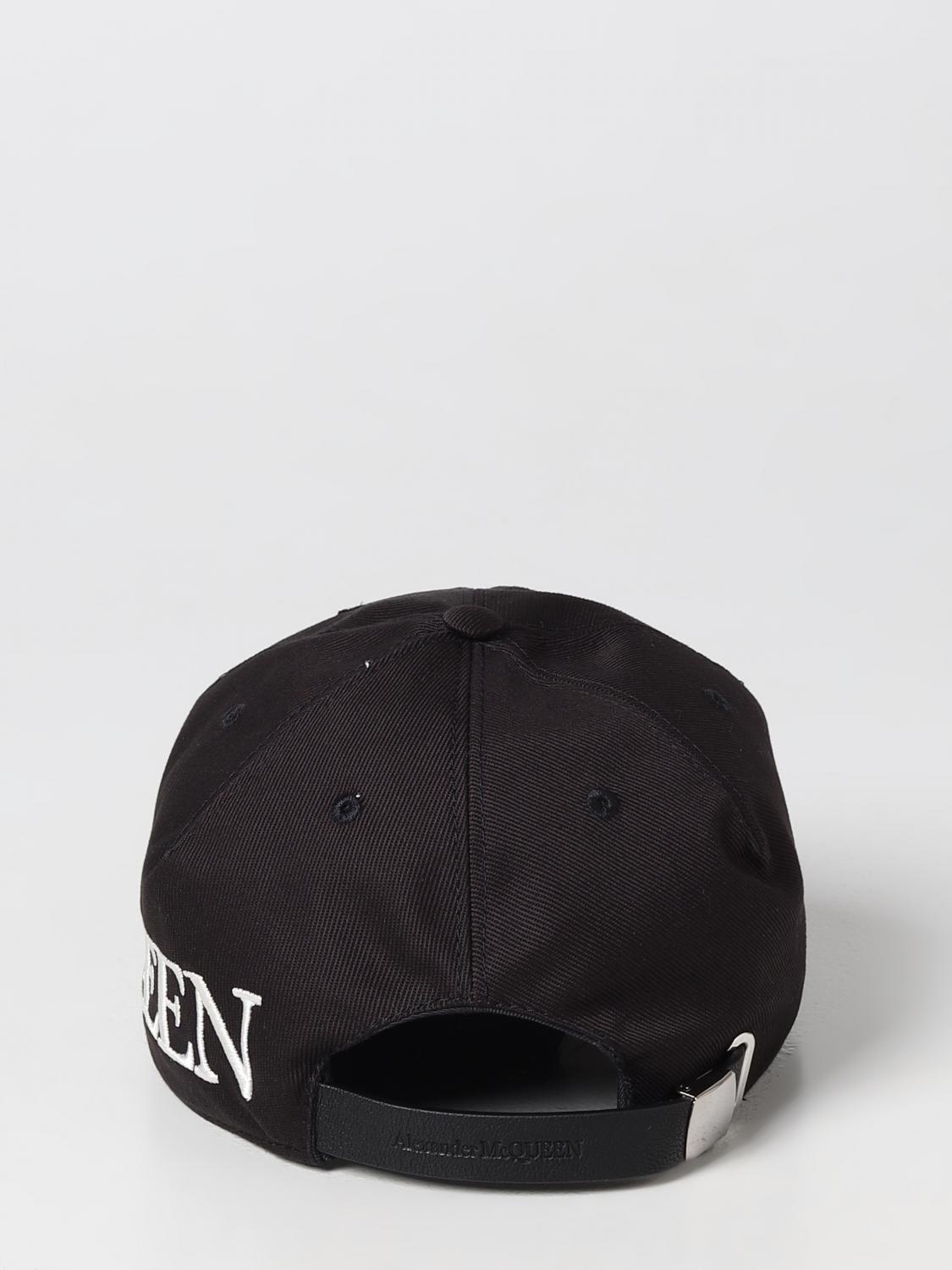 MCQUEEN HAT: McQueen hat in cotton with embroidered logo, Black - Img 3