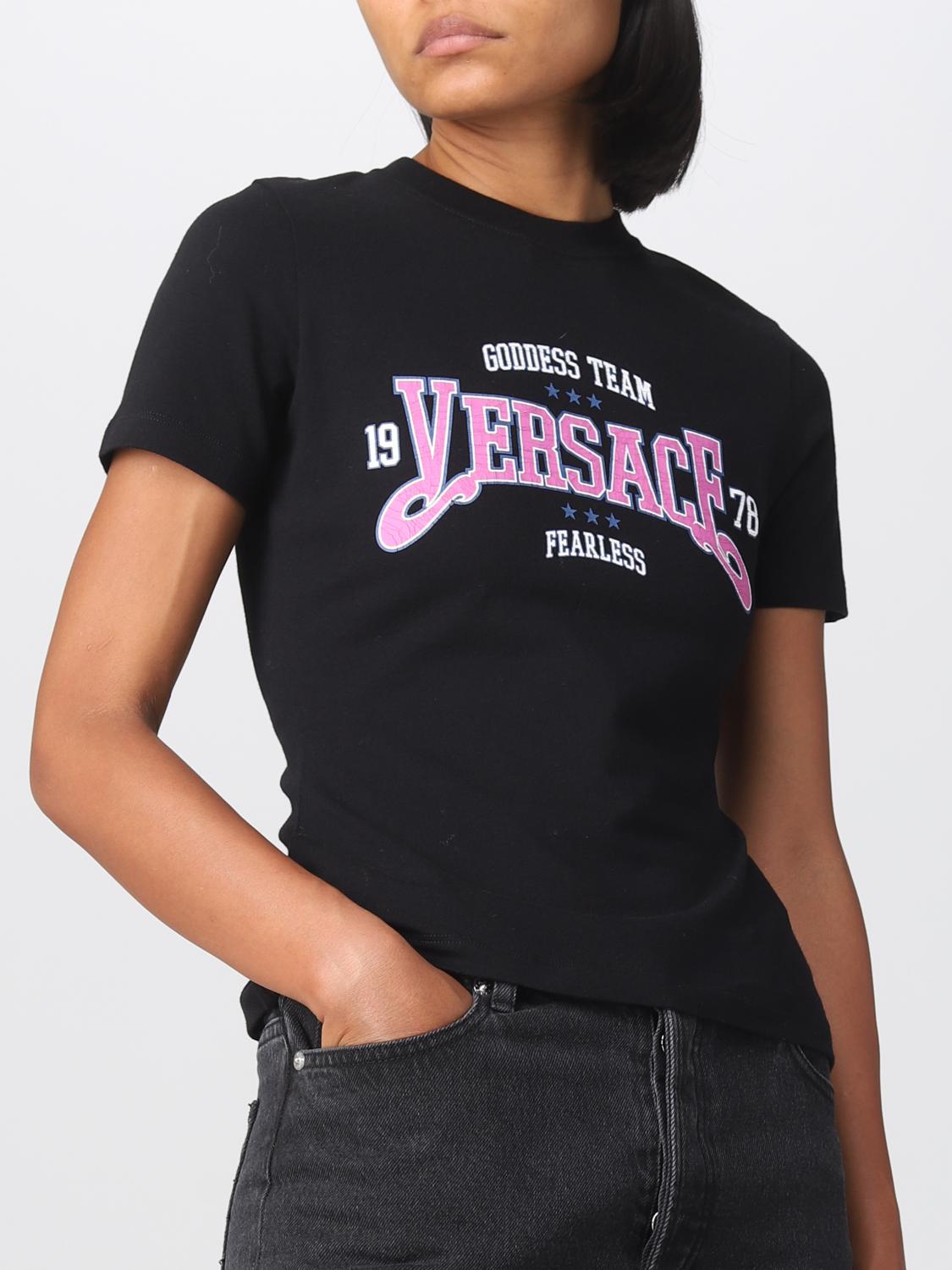 VERSACE T-SHIRT: Pull femme Versace, Noir - Img 5
