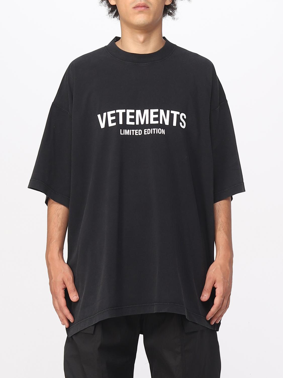 VETEMENTS：Tシャツ メンズ - ブラック | GIGLIO.COMオンラインのVetements Tシャツ UE54TR170B1200