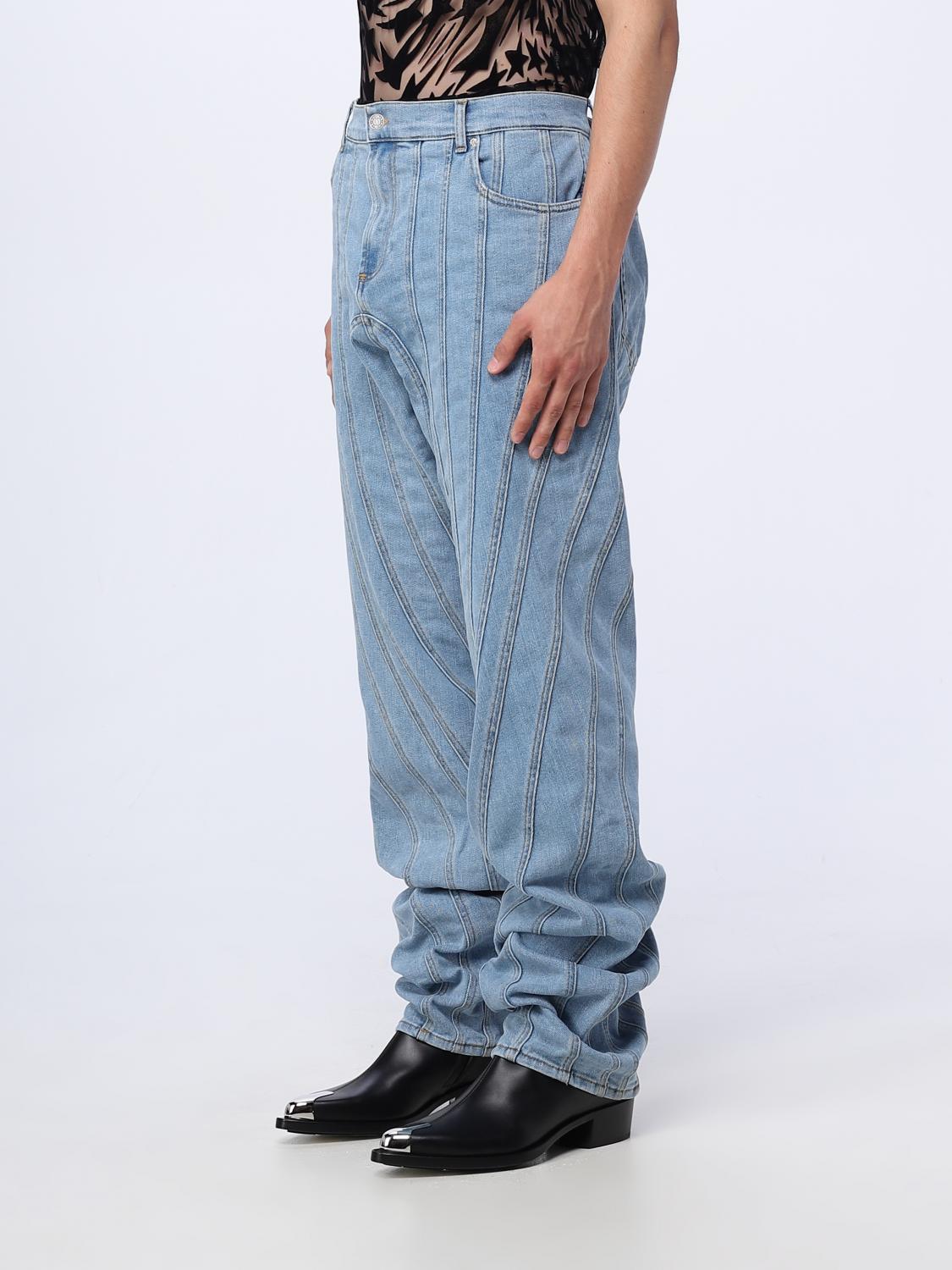 MUGLER JEANS: Jeans men Mugler, Blue - Img 4