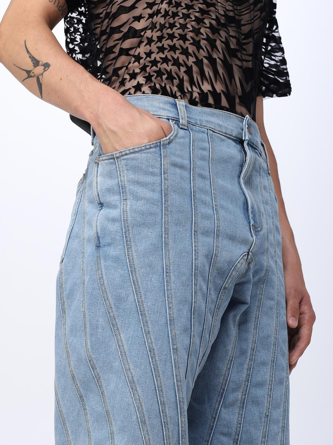 MUGLER JEANS: Jeans men Mugler, Blue - Img 5