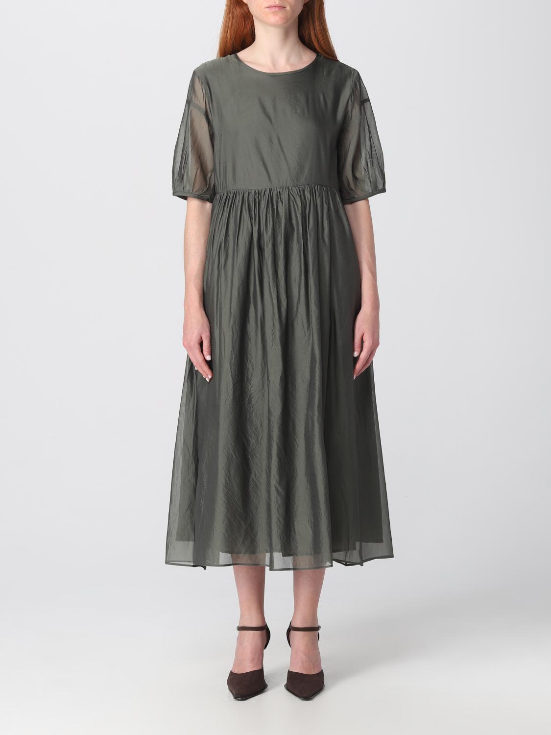 'S MAX MARA FATOSO[ファトーゾ] シルク オーガンジー ドレス S MAX MARA: S Max Mara Fatoso dress in organza - Green | 'S