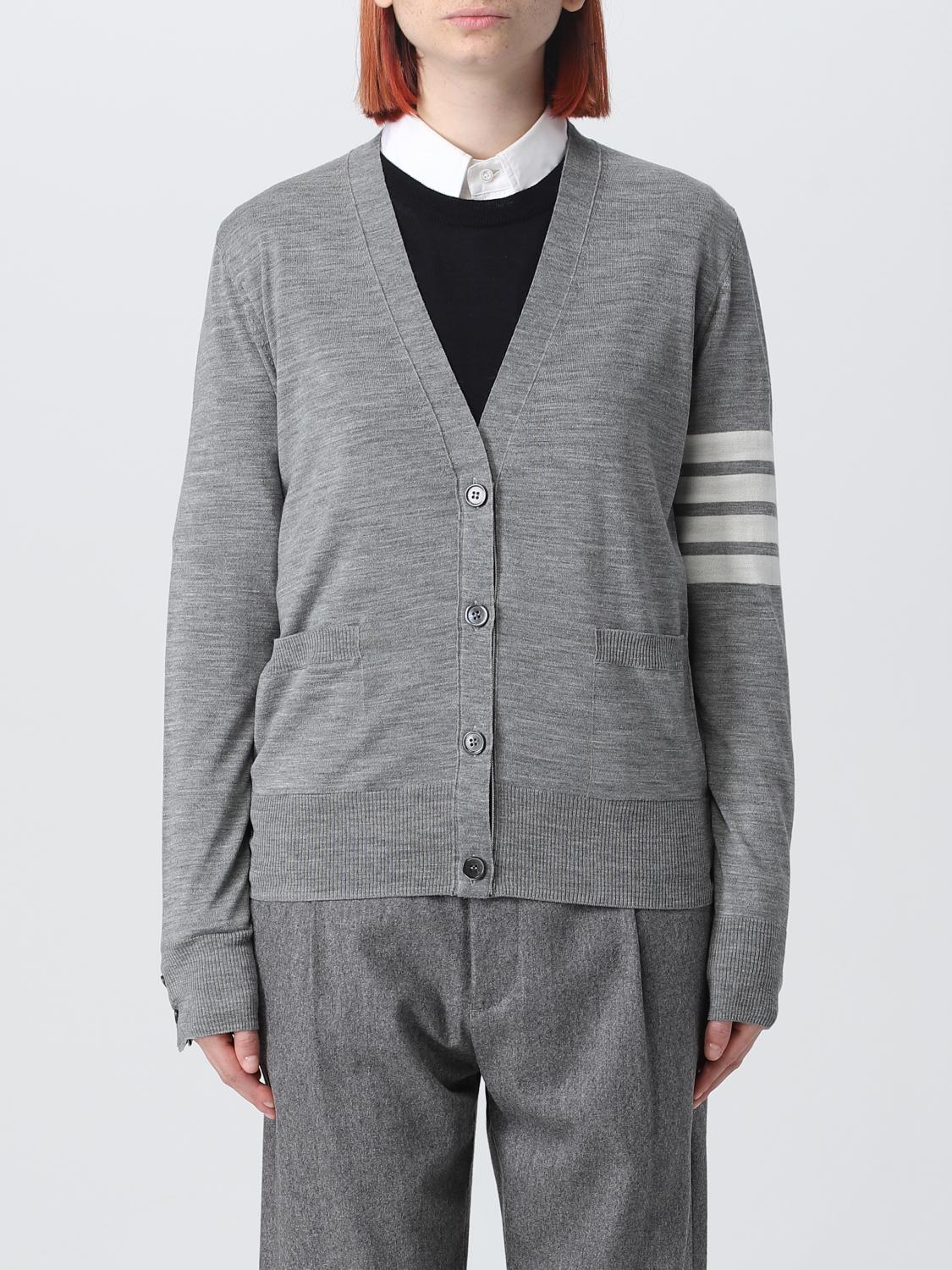 THOM BROWNE JERSEY: Cárdigan Thom Browne de lana, Gris - Img 1