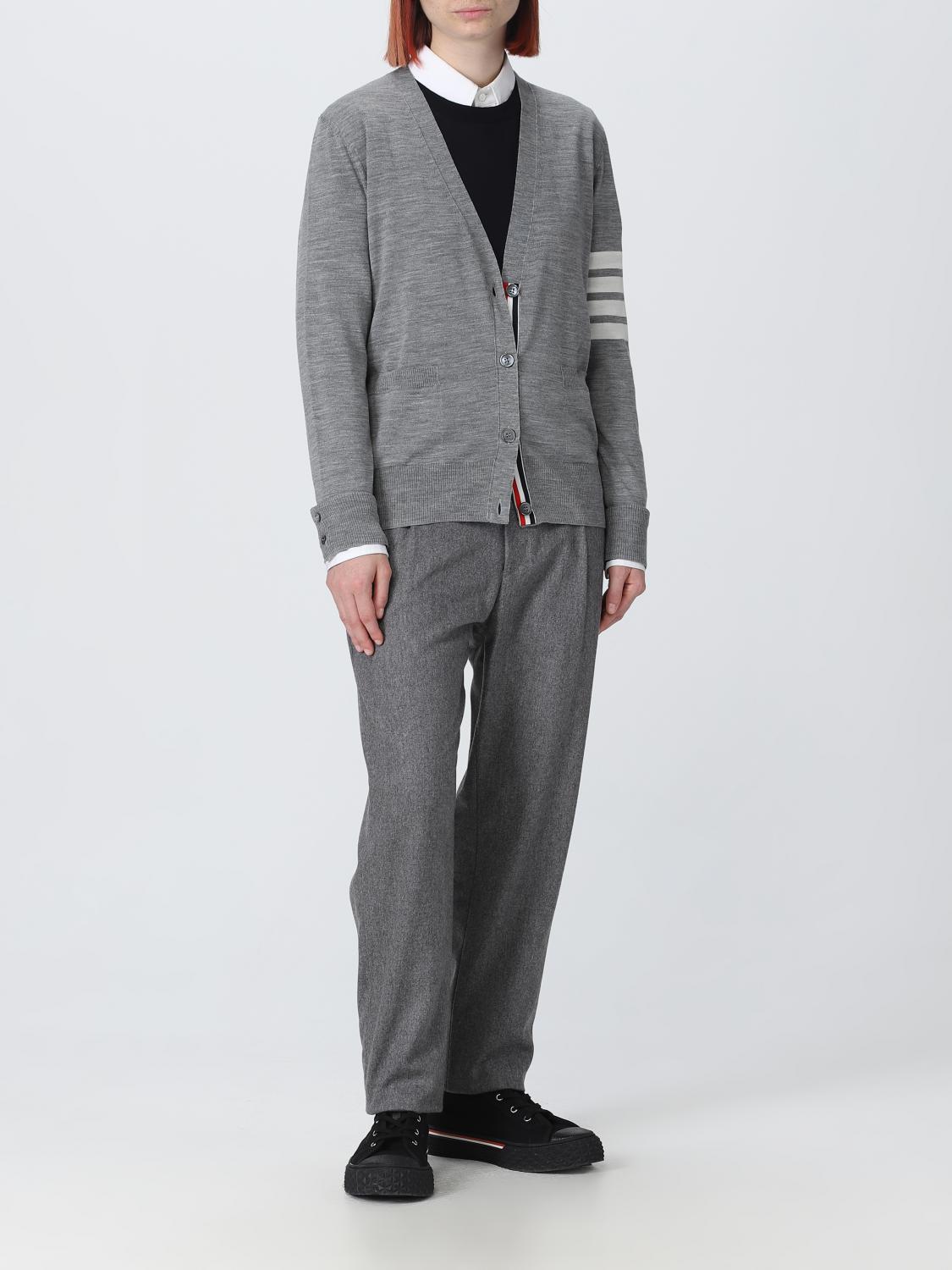THOM BROWNE JERSEY: Cárdigan Thom Browne de lana, Gris - Img 2