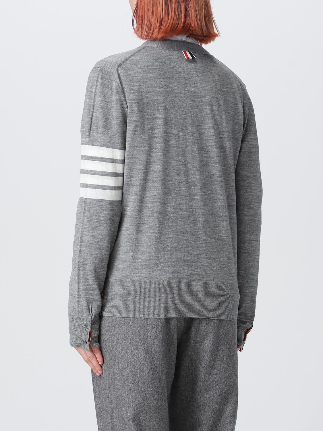 THOM BROWNE JERSEY: Cárdigan Thom Browne de lana, Gris - Img 3