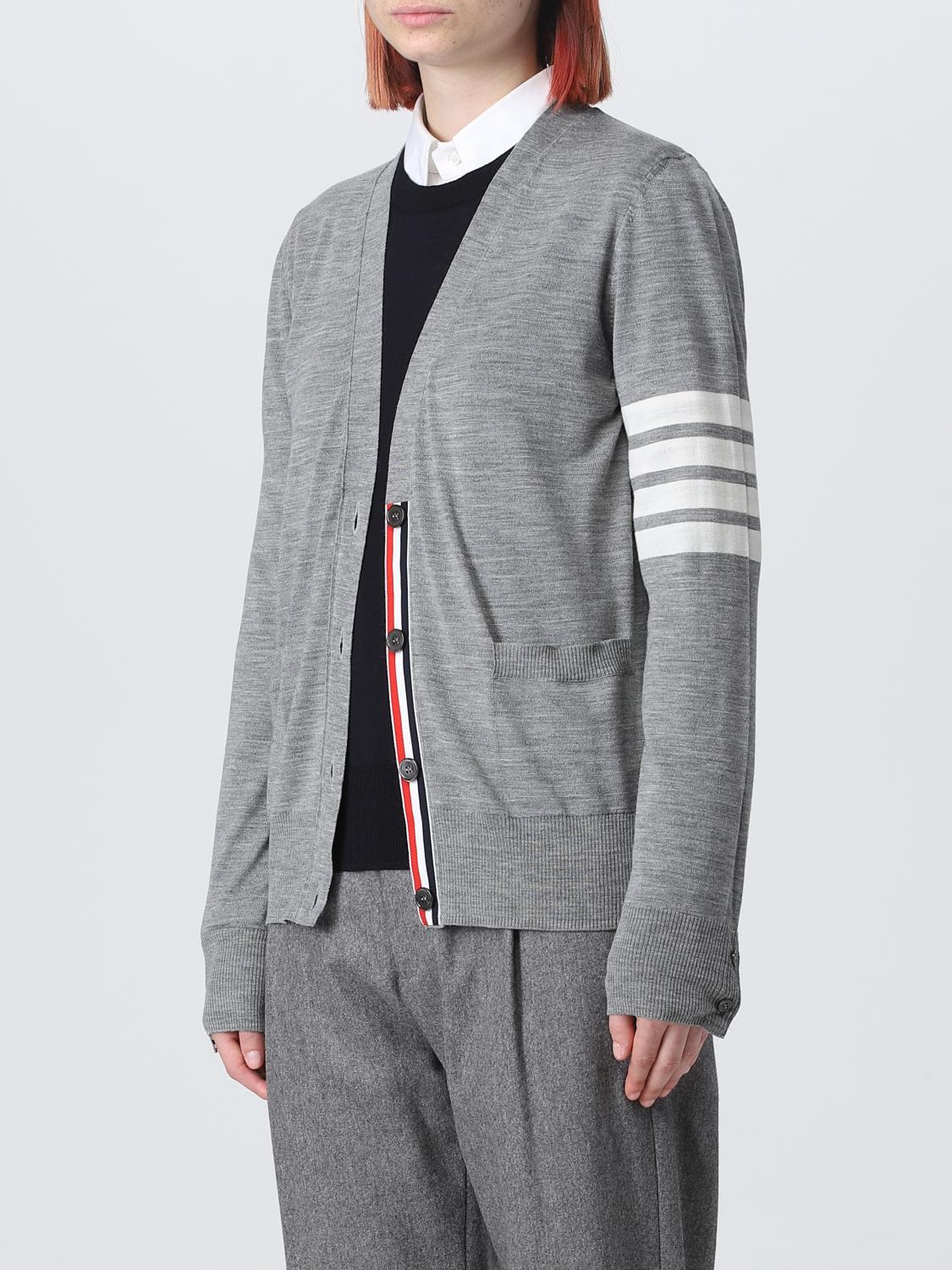 THOM BROWNE JERSEY: Cárdigan Thom Browne de lana, Gris - Img 4