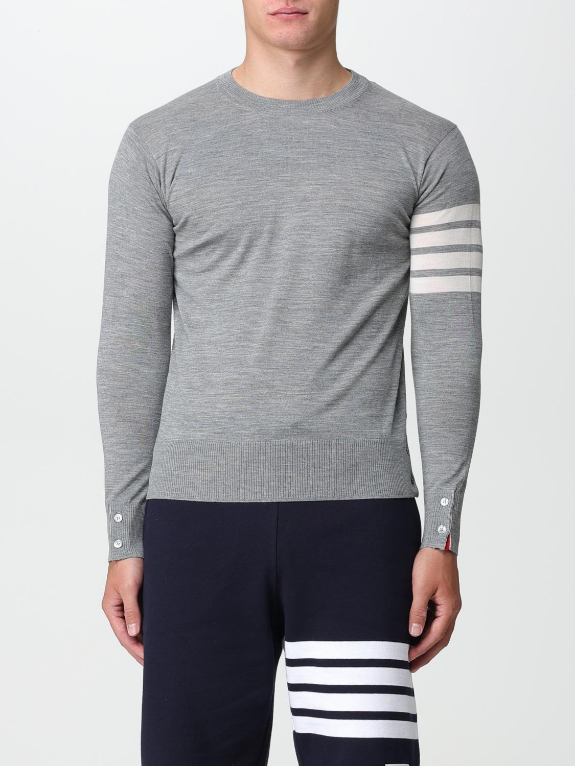 THOM BROWNE SWEATER: Thom Browne sweater in wool, Grey - Img 1