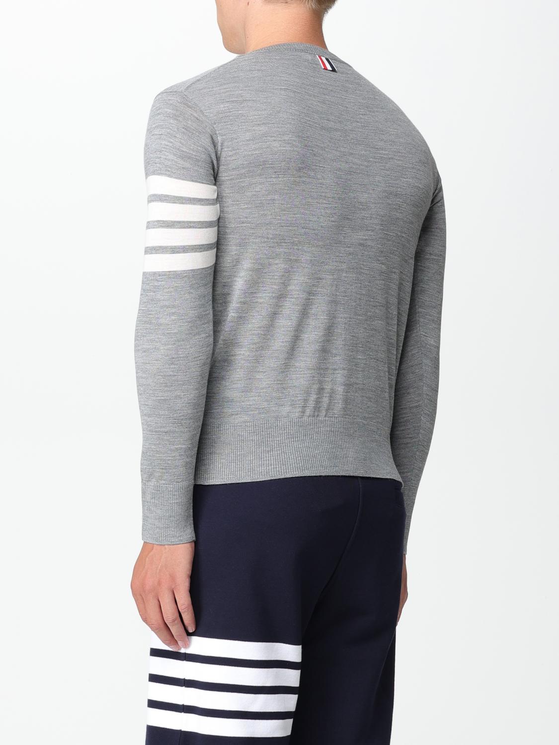 THOM BROWNE SWEATER: Thom Browne sweater in wool, Grey - Img 3