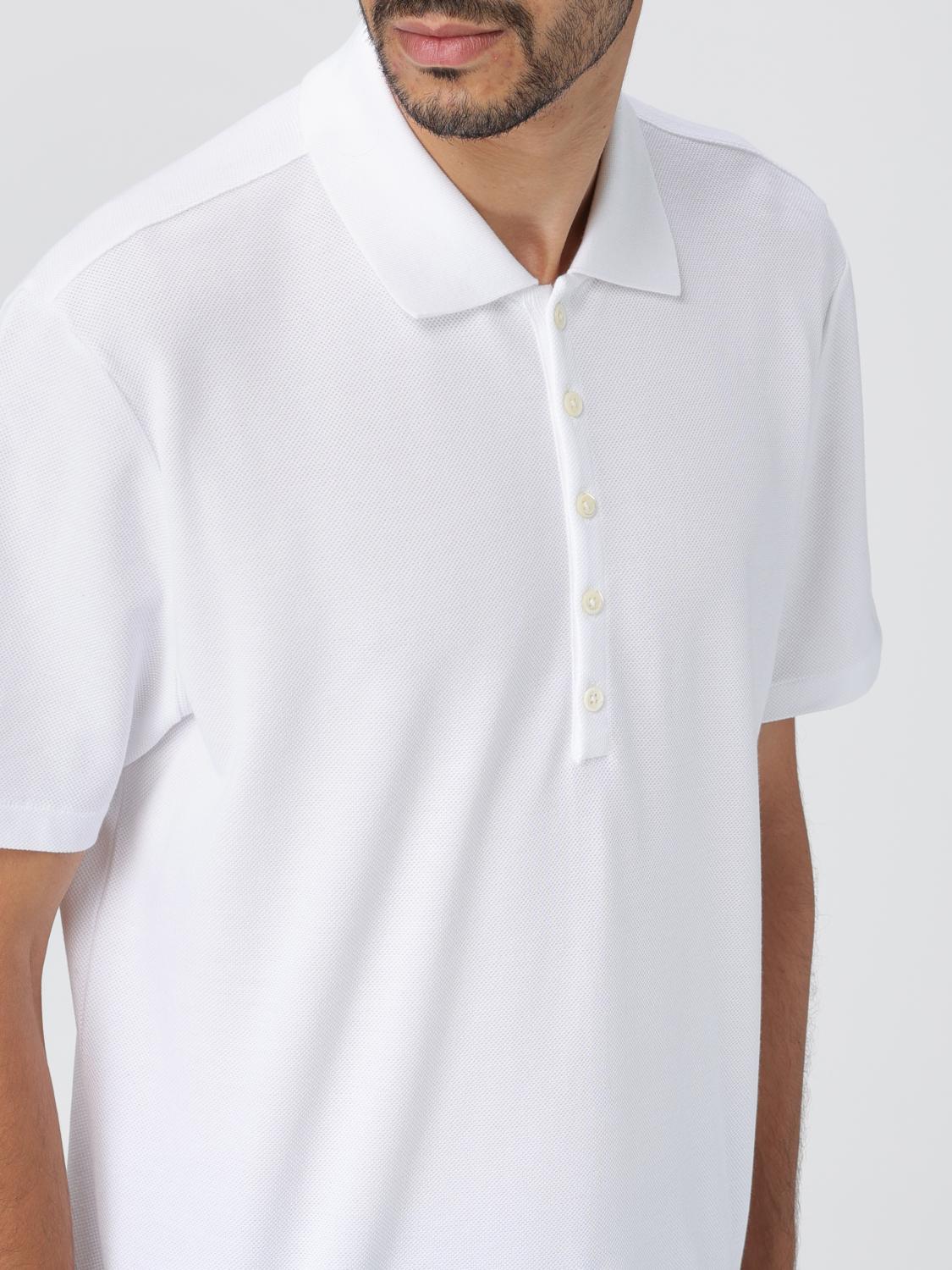 THOM BROWNE POLO: Polo Thom Browne de piqué de algodón con logo, Blanco - Img 5