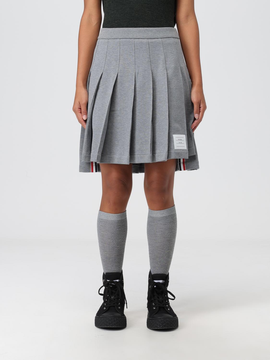 THOM BROWNE: skirt in cotton jersey - Grey | Thom Browne